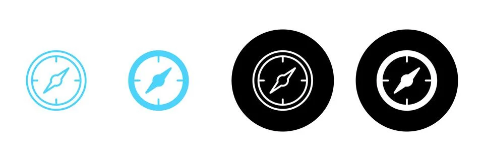 Compass icon vector. arrow compass icon sign and symbol 库存插图