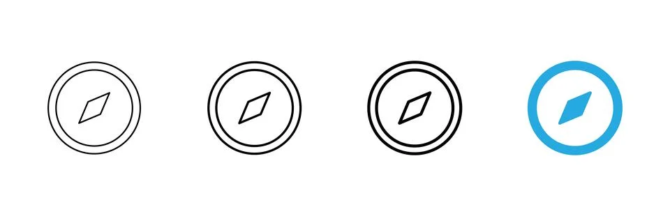 Compass icon vector. arrow compass icon sign and symbol 库存插图