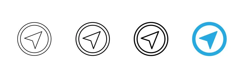 Compass icon vector. arrow compass icon sign and symbol 库存插图