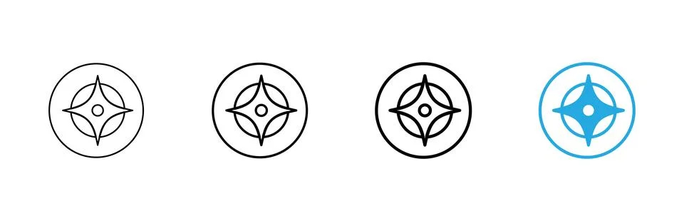 Compass icon vector. arrow compass icon sign and symbol イラスト素材