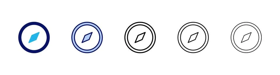 Compass icon vector. arrow compass icon sign and symbol Stock Illustration