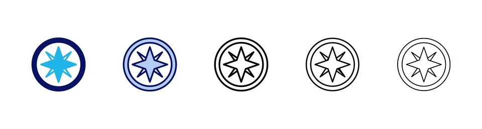 Compass icon vector. arrow compass icon sign and symbol Stock Illustration