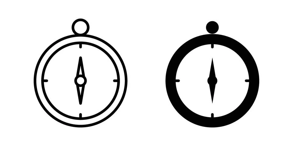 Compass icon vector design illustrations Stock Illustration