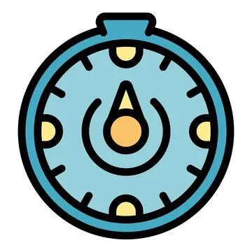 Compass icon vector flat 스톡 일러스트