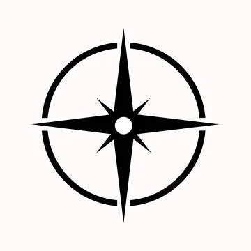 Compass icon vector. High quality black style vector icons Stock Illustration