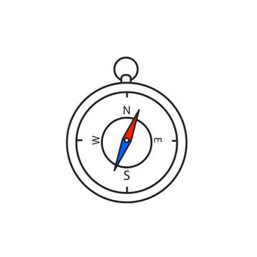 Compass Icon Vector. Stock Illustration