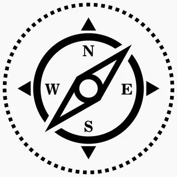 Compass icon vector. Stock Illustration