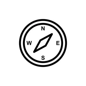Compass icon vector illustration. arrow compass icon sign and symbol Stock Illustration