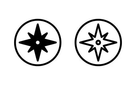 Compass icon vector illustration. arrow compass icon sign and symbol Stock Illustration