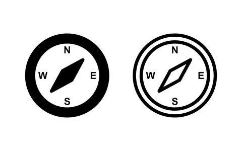 Compass icon vector illustration. arrow compass icon sign and symbol Stock Illustration
