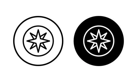 Compass icon vector illustration. arrow compass icon sign and symbol Stock Illustration