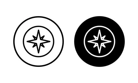 Compass icon vector illustration. arrow compass icon sign and symbol Stock Illustration