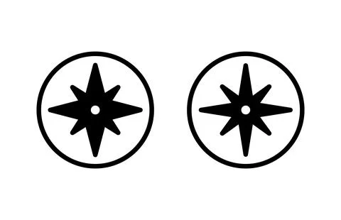 Compass icon vector illustration. arrow compass icon sign and symbol Illustrazione stock
