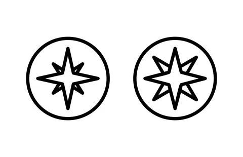 Compass icon vector illustration. arrow compass icon sign and symbol Stock Illustration