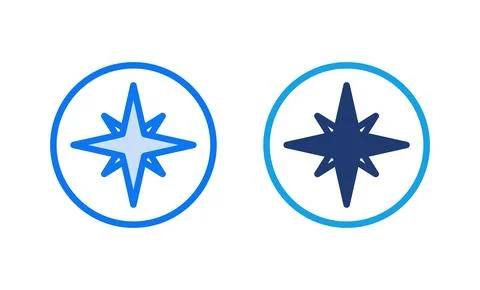 Compass icon vector illustration. arrow compass icon sign and symbol Stock Illustration
