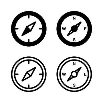 Compass icon vector illustration. arrow compass icon sign and symbol Stock Illustration
