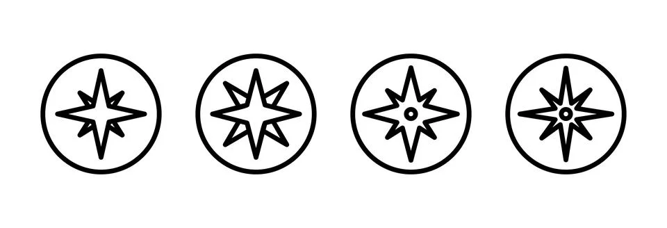 Compass icon vector illustration. arrow compass icon sign and symbol Stock Illustration