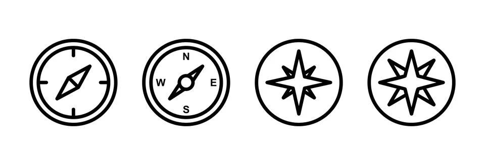 Compass icon vector illustration. arrow compass icon sign and symbol Stock Illustration