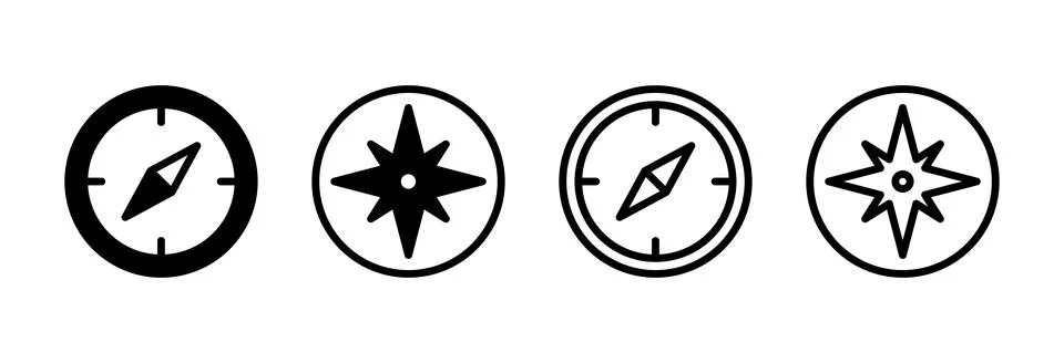 Compass icon vector illustration. arrow compass icon sign and symbol Stock Illustration