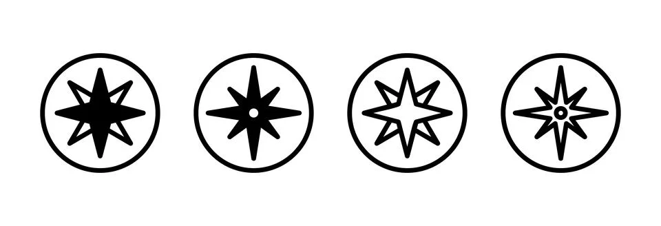 Compass icon vector illustration. arrow compass icon sign and symbol Stock Illustration