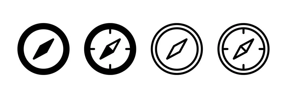 Compass icon vector illustration. arrow compass icon sign and symbol Stock Illustration