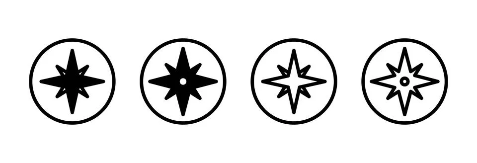 Compass icon vector illustration. arrow compass icon sign and symbol Illustrazione stock