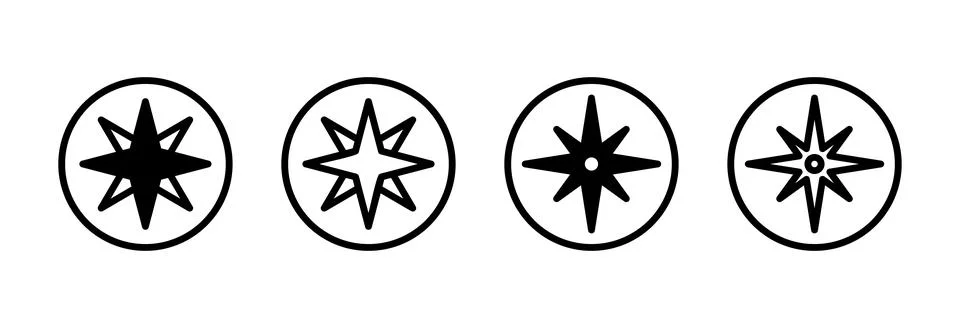 Compass icon vector illustration. arrow compass icon sign and symbol Stock Illustration