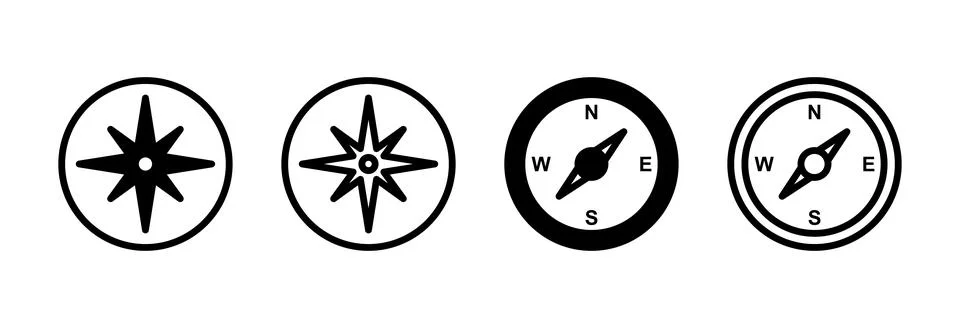 Compass icon vector illustration. arrow compass icon sign and symbol 스톡 일러스트
