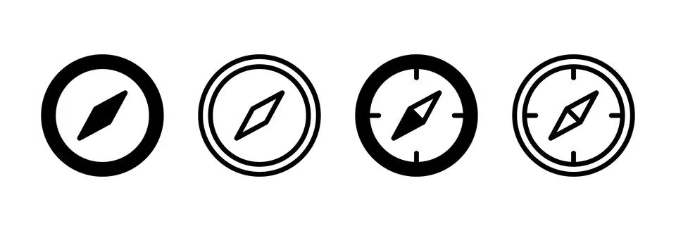 Compass icon vector illustration. arrow compass icon sign and symbol Stockillustratie