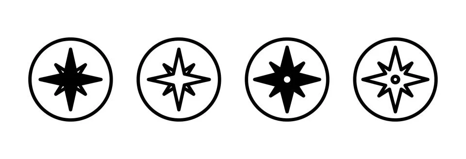 Compass icon vector illustration. arrow compass icon sign and symbol Stockillustratie
