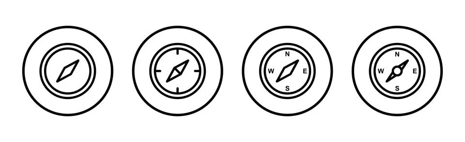Compass icon vector illustration. arrow compass icon sign and symbol 스톡 일러스트