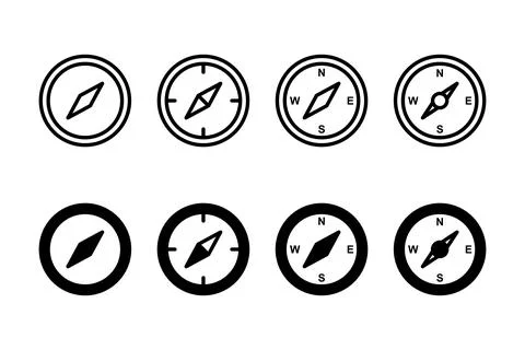 Compass icon vector illustration. arrow compass icon sign and symbol Stock Illustration