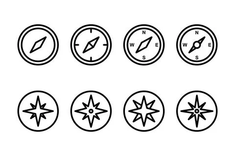 Compass icon vector illustration. arrow compass icon sign and symbol Stock Illustration