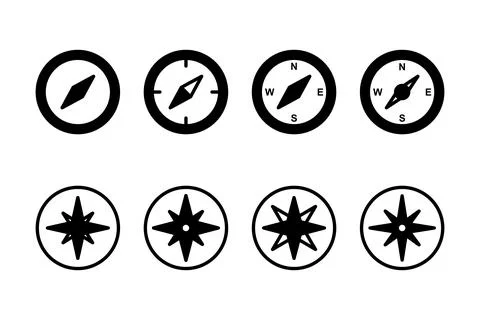 Compass icon vector illustration. arrow compass icon sign and symbol Stock Illustration