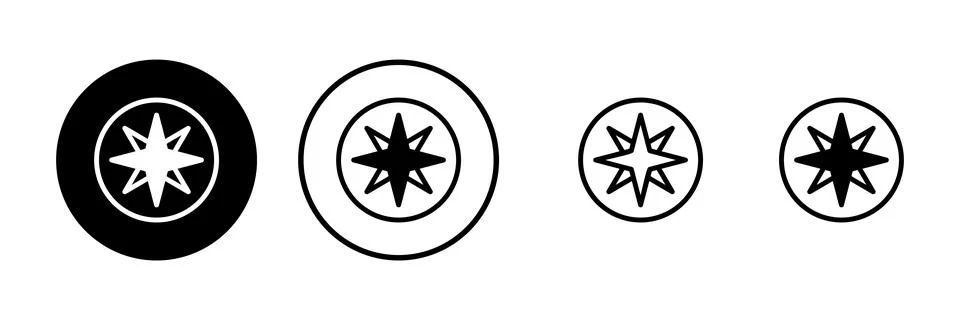 Compass icon vector illustration. arrow compass icon sign and symbol Stock Illustration