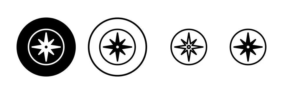 Compass icon vector illustration. arrow compass icon sign and symbol 库存插图