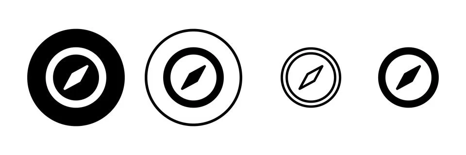 Compass icon vector illustration. arrow compass icon sign and symbol 库存插图