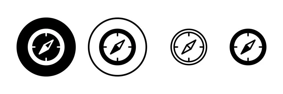 Compass icon vector illustration. arrow compass icon sign and symbol Stock Illustration