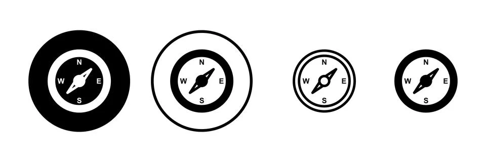 Compass icon vector illustration. arrow compass icon sign and symbol Stock Illustration