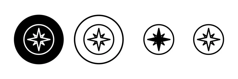 Compass icon vector illustration. arrow compass icon sign and symbol Stock Illustration