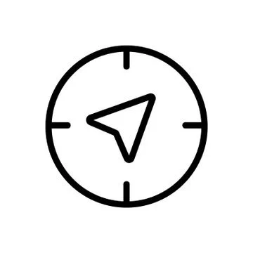 Compass icon vector. Isolated contour symbol illustration 스톡 일러스트
