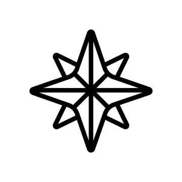 Compass icon vector. Isolated contour symbol illustration 스톡 일러스트