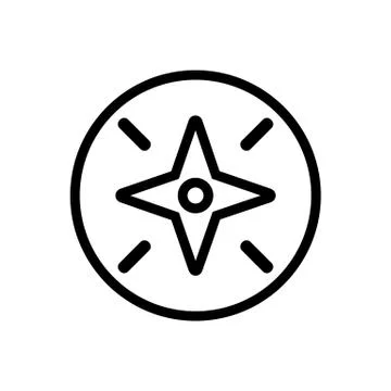Compass icon vector. Isolated contour symbol illustration 스톡 일러스트