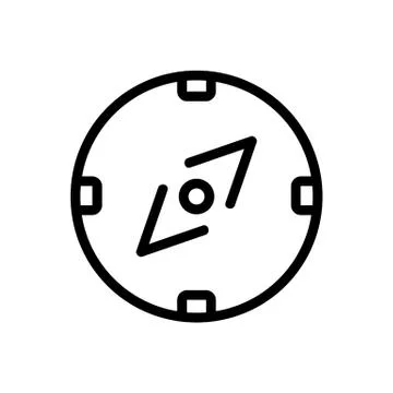 Compass icon vector. Isolated contour symbol illustration 스톡 일러스트