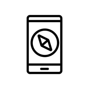 Compass icon vector. Isolated contour symbol illustration 스톡 일러스트