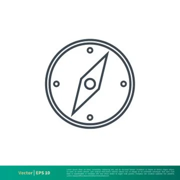 Compass Icon Vector Logo Template Illustration Design EPS 10. Stock Illustration