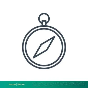 Compass Icon Vector Logo Template Illustration Design EPS 10. Stock Illustration