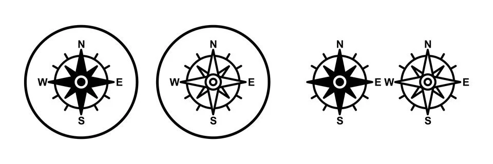 Compass icon vector. navigation icon Stock Illustration