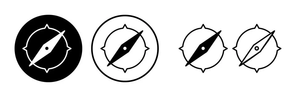 Compass icon vector. navigation icon Stock Illustration