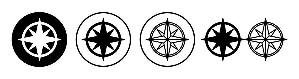 Compass icon vector. navigation icon Stock Illustration